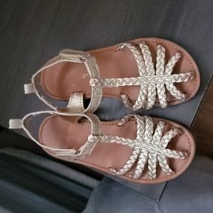 Girls gold sandals